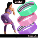 Kit com 3 Bandas Elásticas de Exercício