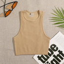 Top Cropped Feminino Básico Sem Costura