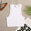 Top Cropped Feminino Básico Sem Costura