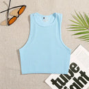 Top Cropped Feminino Básico Sem Costura