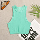 Top Cropped Feminino Básico Sem Costura