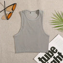 Top Cropped Feminino Básico Sem Costura