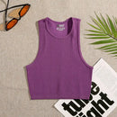 Top Cropped Feminino Básico Sem Costura