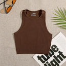 Top Cropped Feminino Básico Sem Costura