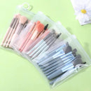 Kit com 8 Mini Pincéis de Maquiagem com Estojo Transparente