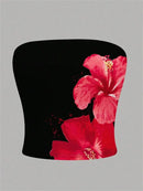 Top Faixa Feminino Estampado Floral