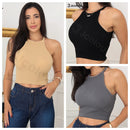 Conjunto de 3 Blusas Sexy sem Mangas