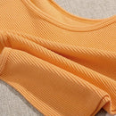 Top Cropped Feminino Básico Sem Costura