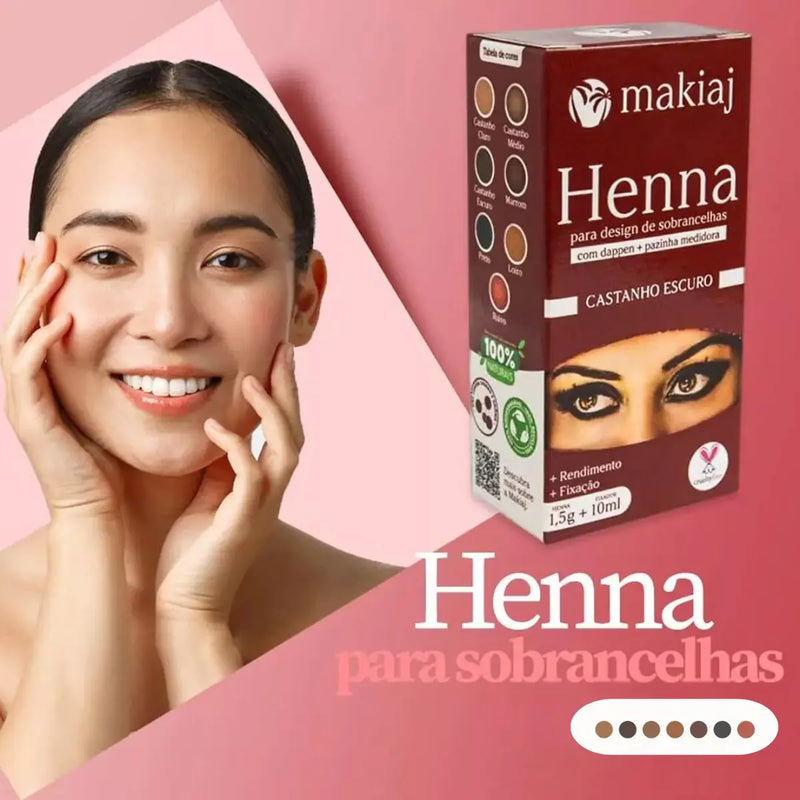 Pó de Henna para Design de Sobrancelhas