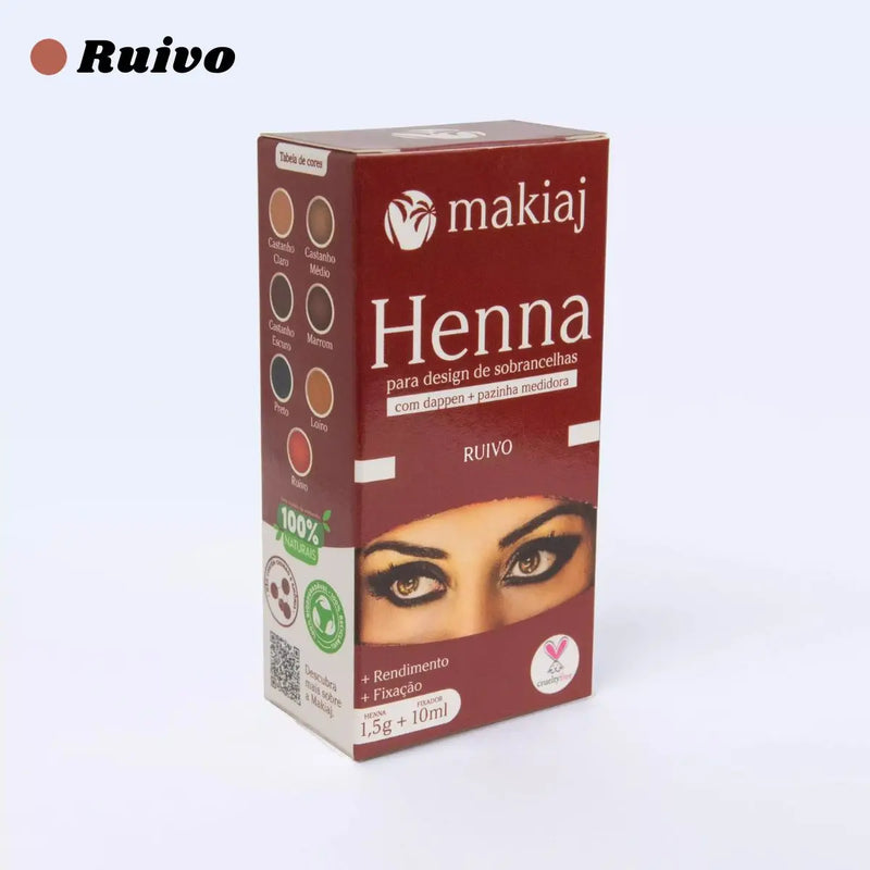 Pó de Henna para Design de Sobrancelhas