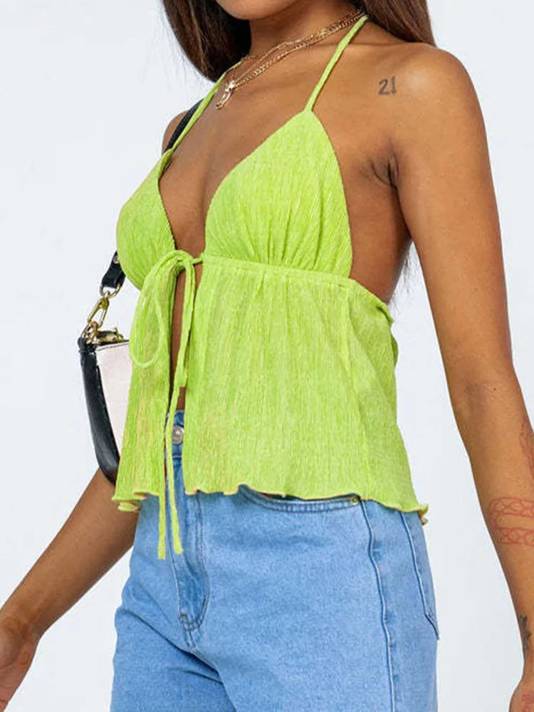 Top Cropped Feminino Halter