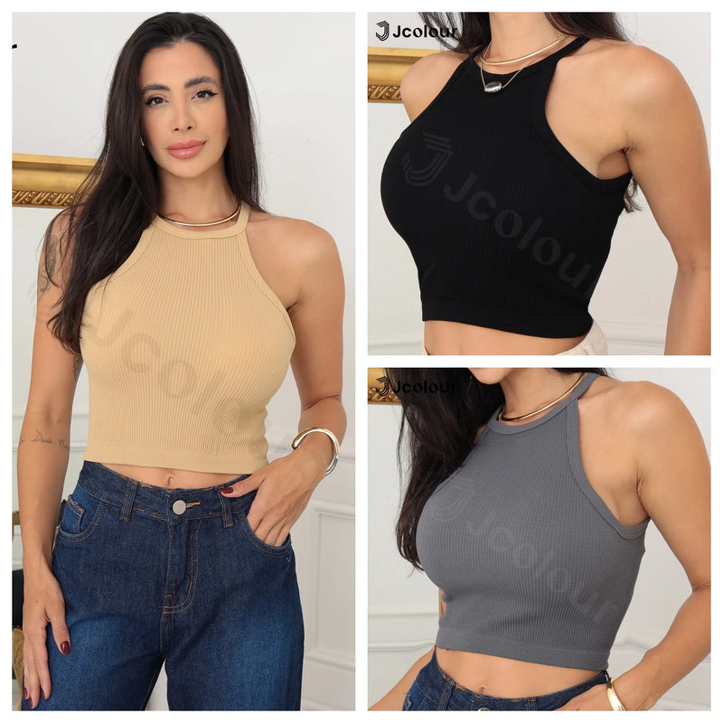 Conjunto de 3 Blusas Sexy sem Mangas