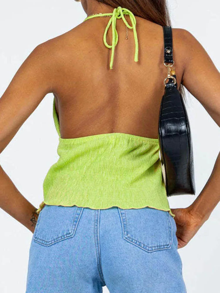 Top Cropped Feminino Halter
