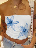 Top Faixa Feminino Estampado Floral